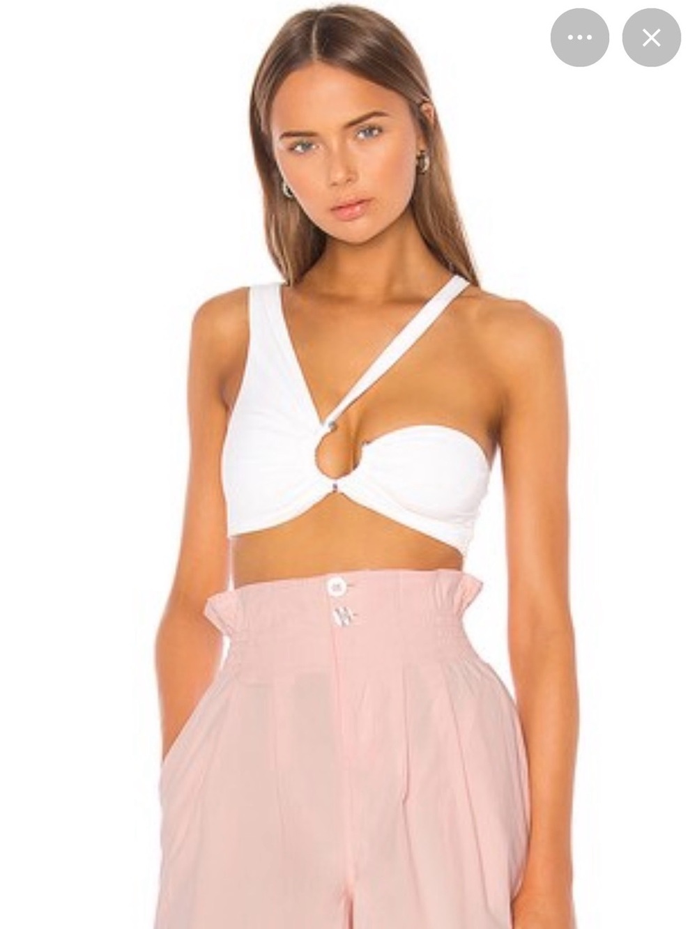 Superdown Asymmetric Crop Top